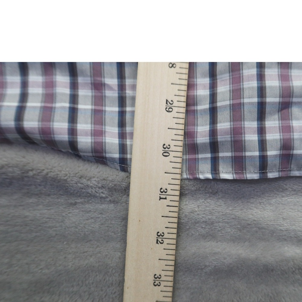Jos A Bank Reserve XXL Shirt Men's Purple Blue Plaid Egyptian Cotton Traditional - Picture 8 of 8